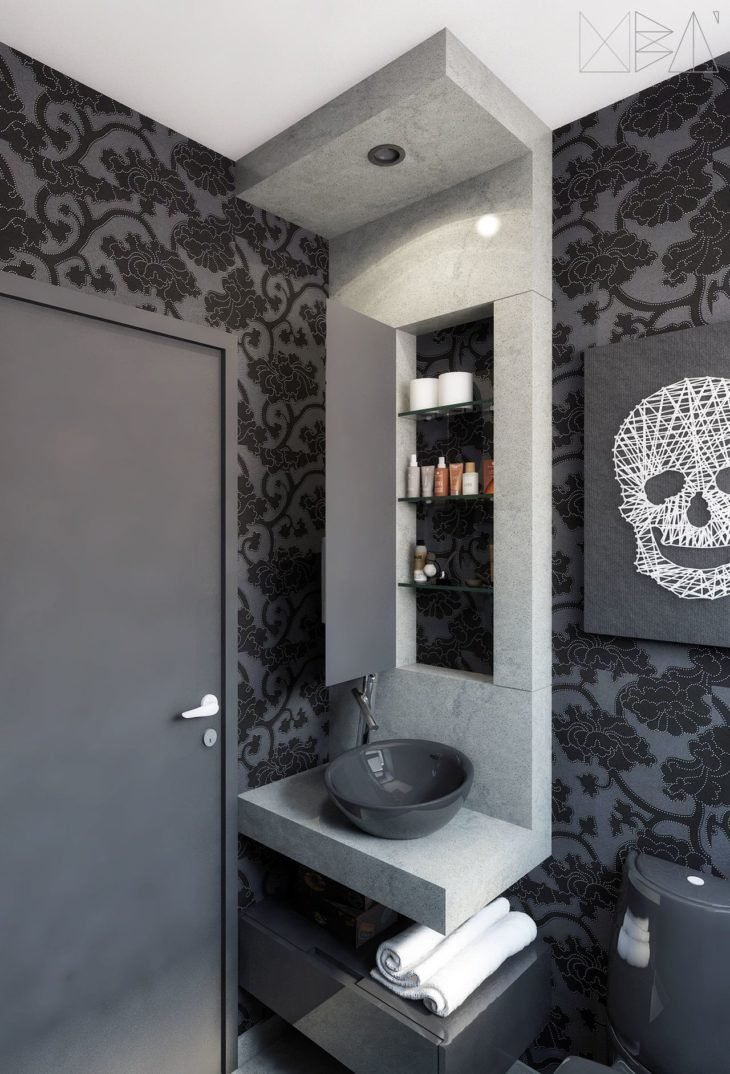 Papel pintado en el baño: 60 hermosas opciones para un cambio de imagen práctico