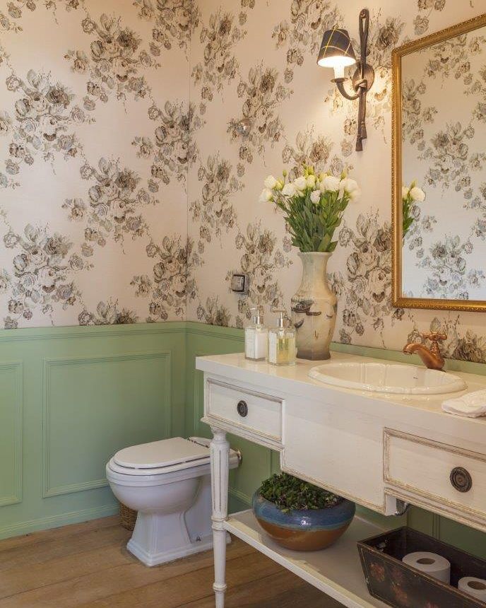Papel pintado en el baño: 60 hermosas opciones para un cambio de imagen práctico