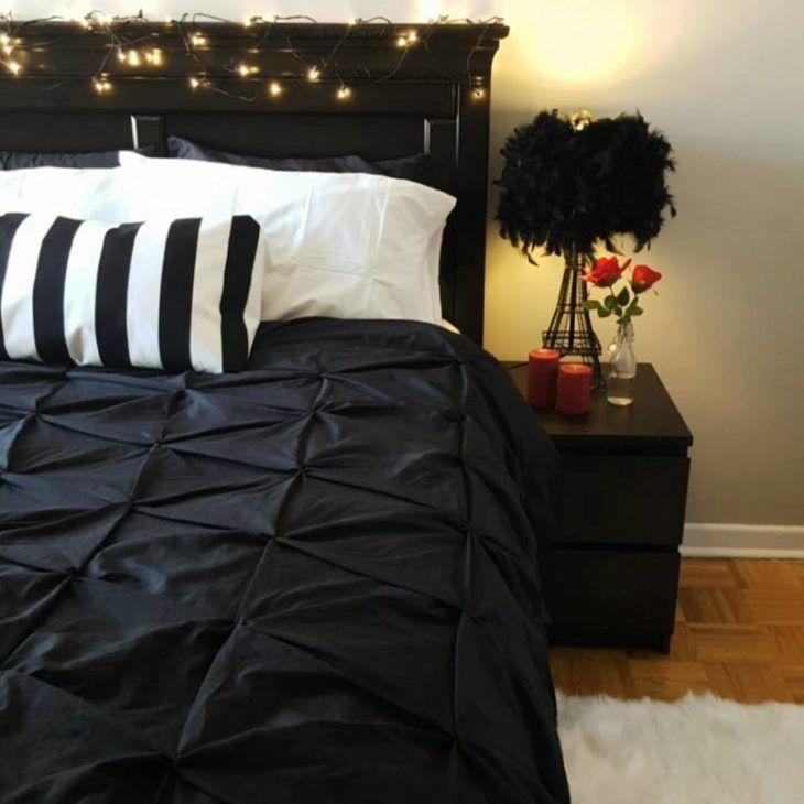40 diseños de dormitorios negros decorados creativamente