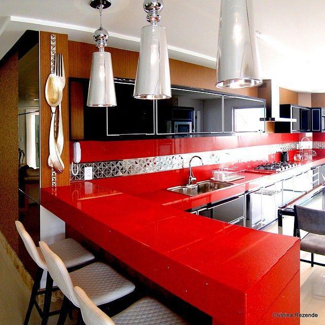 50 cocinas rojas para una casa llena de personalidad