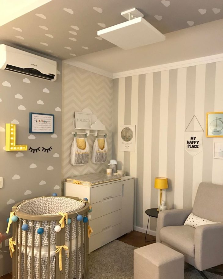 40 habitaciones para bebés con temática de nubes para que las deleites