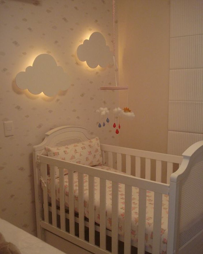 40 habitaciones para bebés con temática de nubes para que las deleites