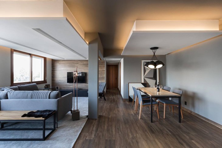 Si te gusta la decoración gris, este apartamento te encantará.