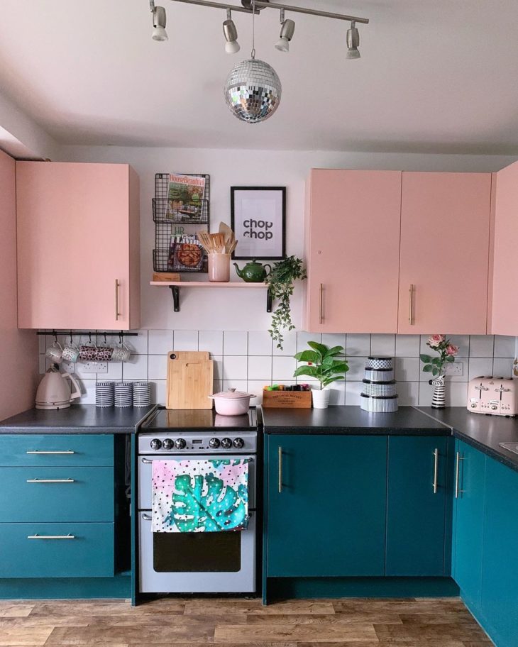 60 diseños de cocinas rosas para suspirar de amor