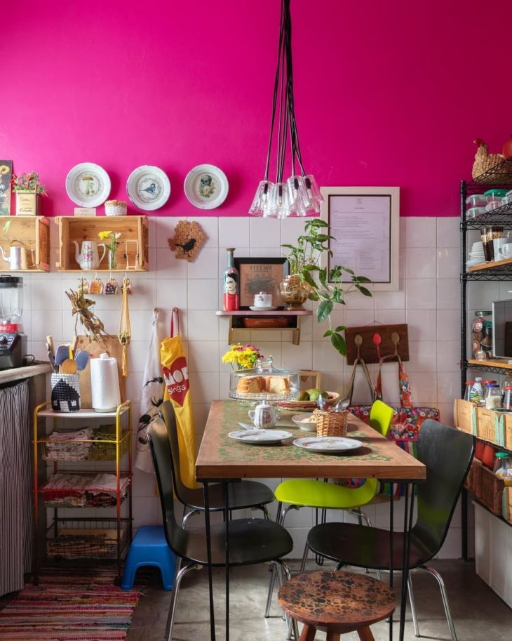 60 diseños de cocinas rosas para suspirar de amor