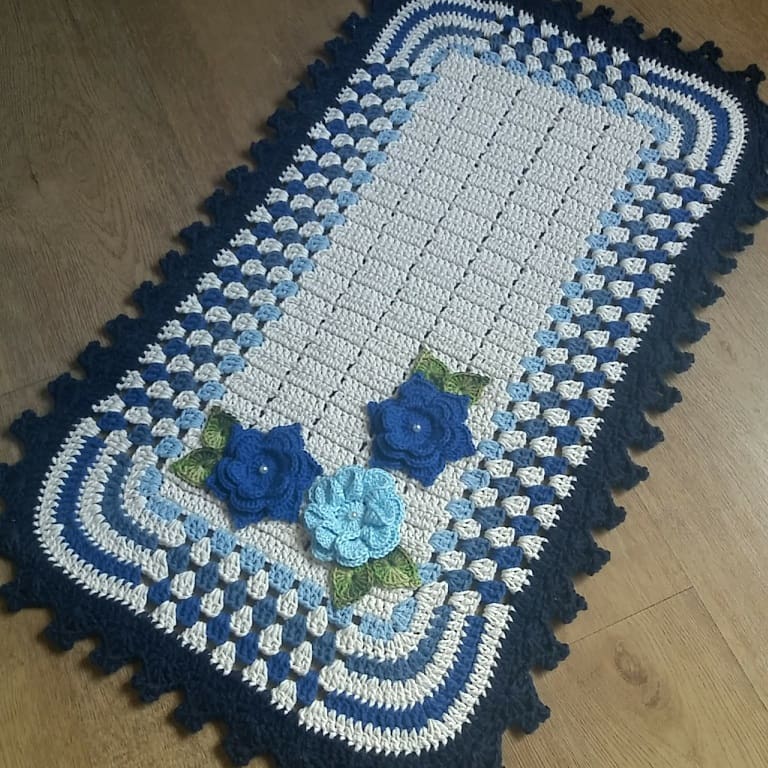 Alfombra rectangular de crochet: 90 modelos y tutoriales para decorar tu hogar