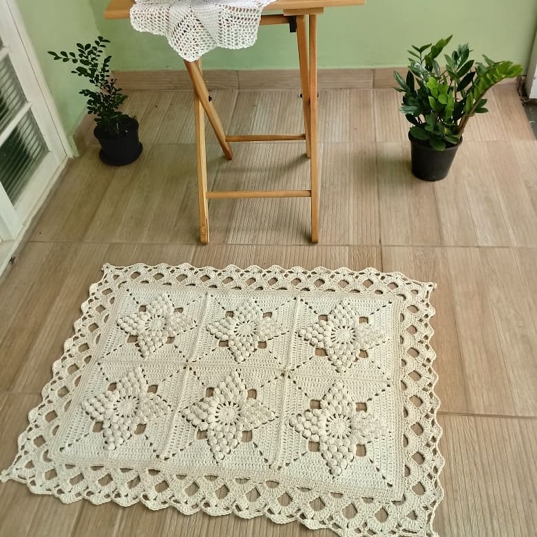 Alfombra rectangular de crochet: 90 modelos y tutoriales para decorar tu hogar