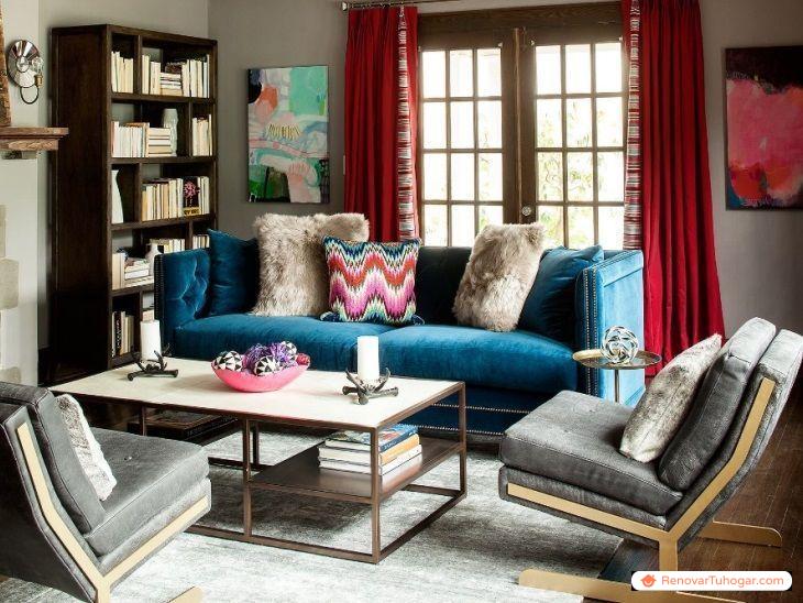 El poder de los sofás coloridos en la decoración de las habitaciones