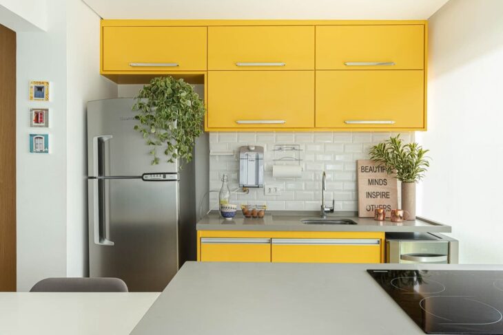 65 fotos de gabinetes de cocina amarillos para una decoración atrevida y colorida