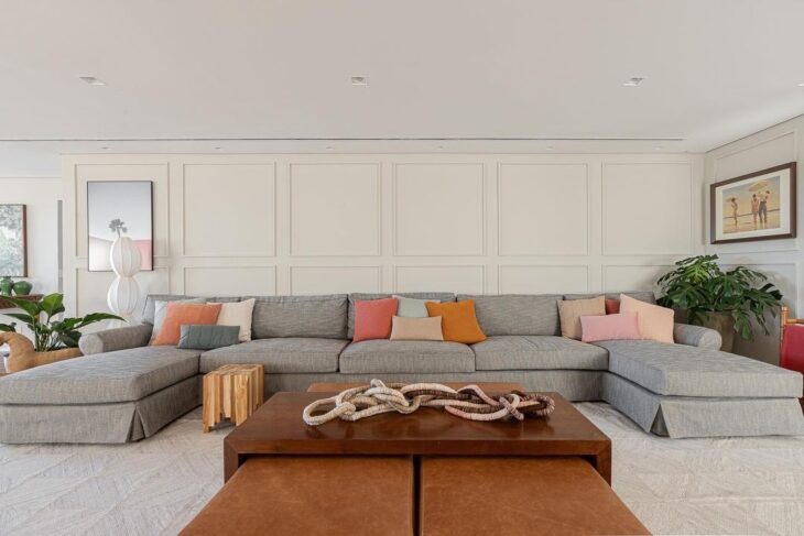 60 modelos de sofás grandes que son espaciosos y elegantes