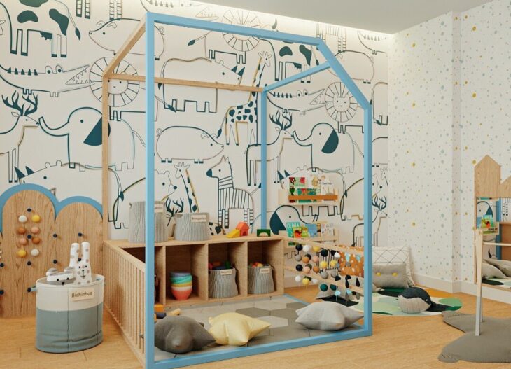 25 opciones de estanterías Montessori para habitaciones infantiles
