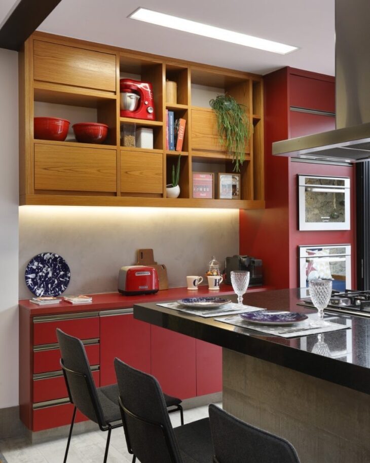 40 ideas de cocina rojas y negras para colorear el ambiente