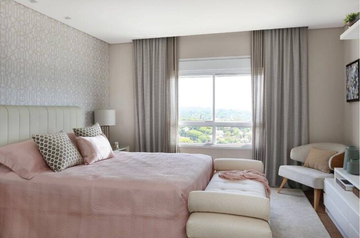 40 fotos de dormitorios grises y rosas para una decoración elegante y delicada